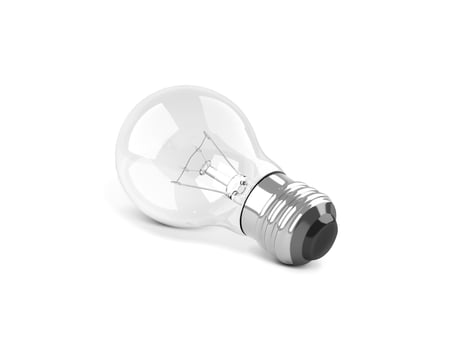 light bulb isolated on white. 3d render photo