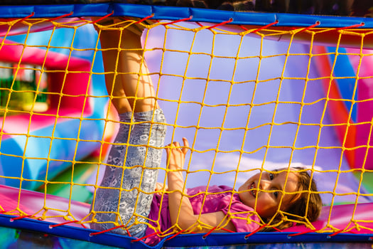 Cute little girl in amusement park photo