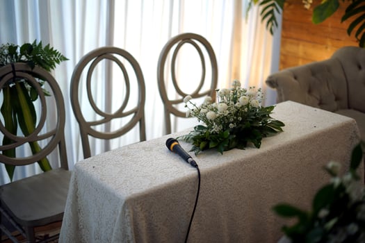 Decorate Table for Wedding Procession photo