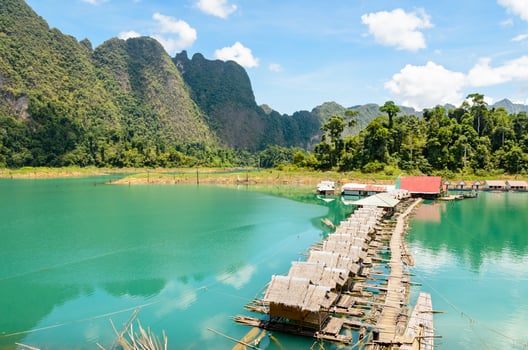 Bamboo floating resort photo