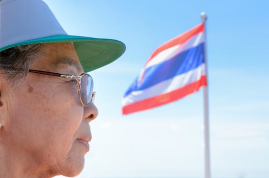 Face of old women Thai people photo