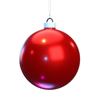 christmas ball isolated on background photo