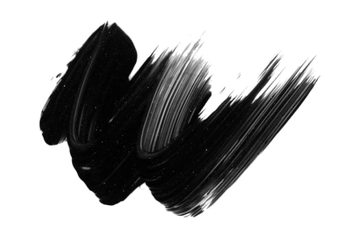 Black shadow brush isolated on white background. photo