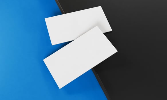 Premium Front view business card mockup design premium photo