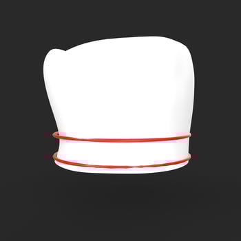 crown hat with ribbon isolated on background photo