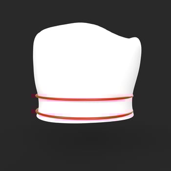 crown hat with ribbon isolated on background photo