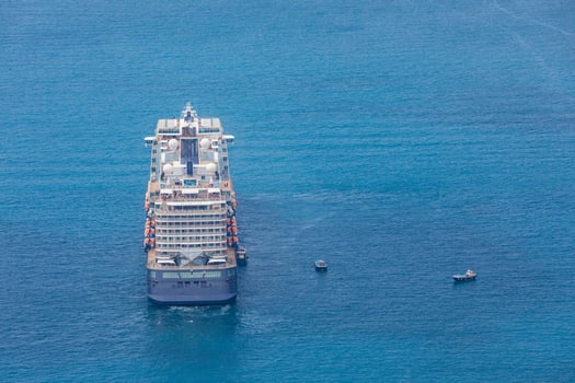 A large cruise ship in the ocean photo