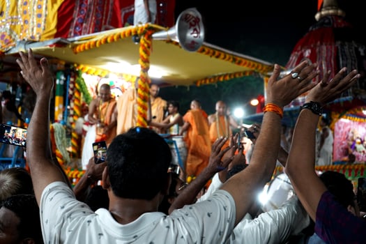 1st July 2022, Kolkata, West Bengal, India. Loves towards Jagannath During kolkata rath yatra photo