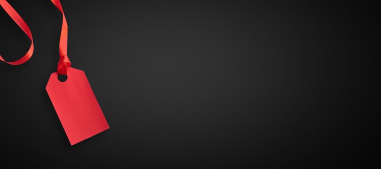 Black friday sale banner design. Business panoramic background and copy space photo