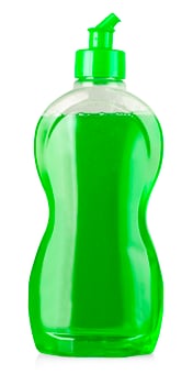 The cleaning equipment bottle isolated on a white background photo