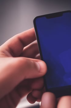 Mobile Smartphone. New shiny mobile cell phone. modern mobile phone template. photo