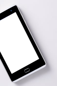 Mobile Smartphone. New shiny mobile cell phone. modern mobile phone template. photo