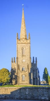 Historic church in Ireland from ground perspective photo