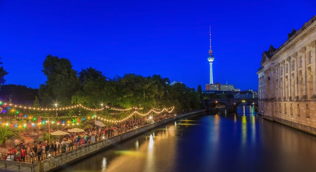 View over the river Spree in Berlin with view to the television tower photo
