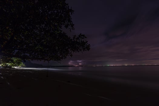 Night impressions from Khao Lak beach in Thailand in November photo