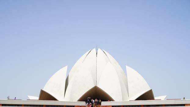 bahai lotus temple new delhi india photo