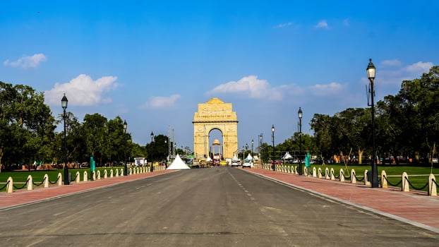 India Gate of Delhi in India edited image photo
