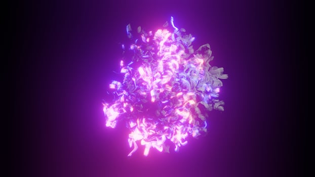motion graphics neon glowing abstract effects image on black background photo