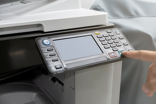 Close up control panel copy machine photo