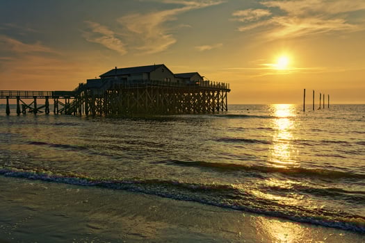Beach of Sankt Peter-Ording,North Sea,North Frisia,Germany photo