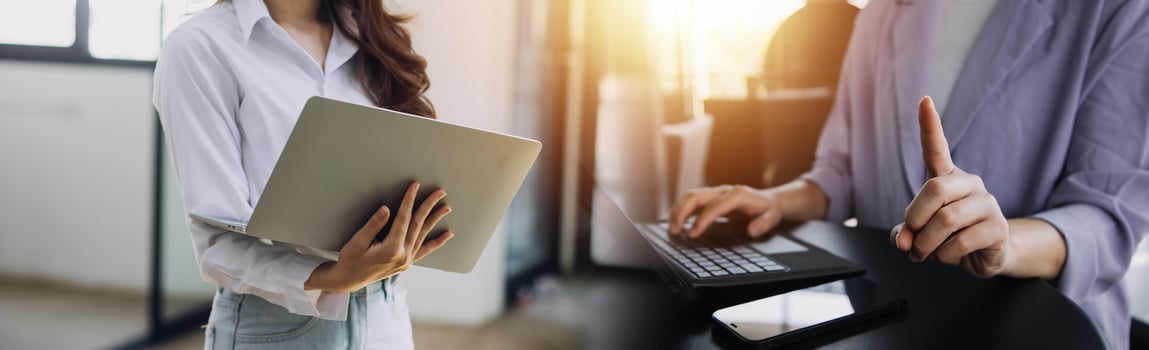 casual businessman Working using mobile phone typing computer mobile chat laptop contact us at workplaces, planning ideas investors internet searching, ideas connecting people. photo