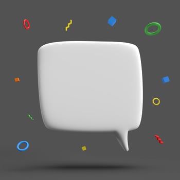 3D Chat Bubbles Minimal Concept of Social Media Messages 3D Illustrations photo