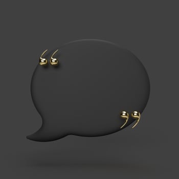 speech bubble 3D render minimal concept photo