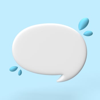 speech bubble 3D render minimal concept photo