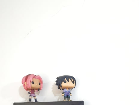 Jakarta, Indonesia in August 2022. Anime action figures used as room decorations. photo