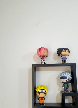 Jakarta, Indonesia in August 2022. Anime action figures used as room decorations. photo