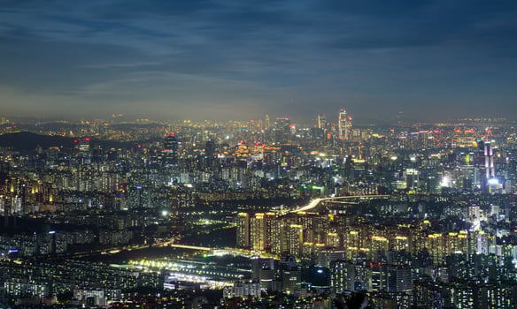 Apartment Landscape in Seoul, Korea photo