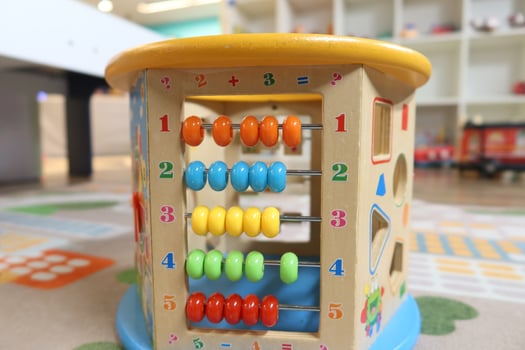 counting math learning toy on table photo