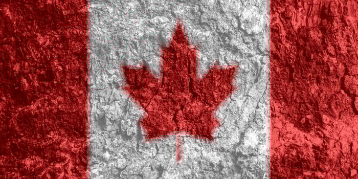 canadian flag texture as background photo