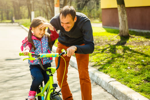 First lessons bicycle riding photo