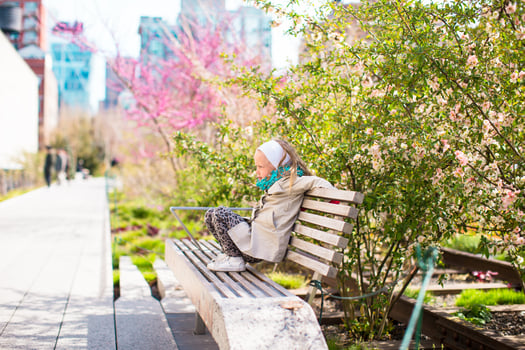 Sunny spring day on New York's High Line photo