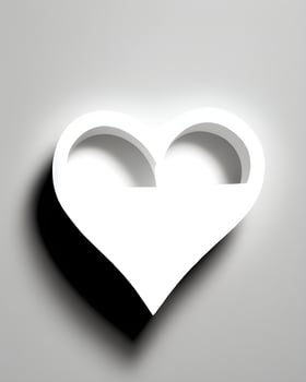 White Love Heart Shape Background photo