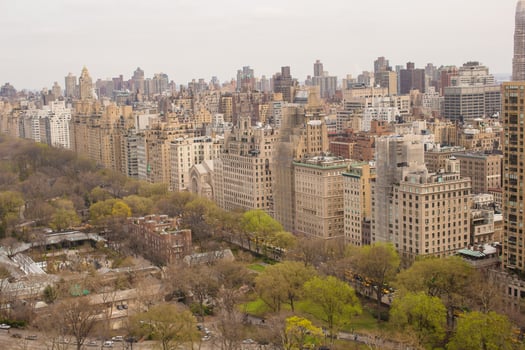 View of Central Park from the hotel window, Manhattan, New York photo