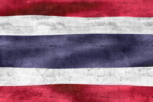 3D-Illustration of a Thailand flag - realistic waving fabric flag photo