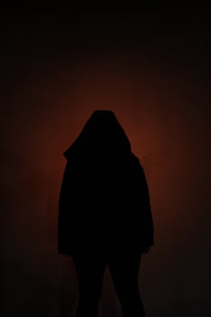 Dark shadow of woman photo