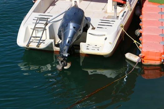 Berth on the seashore for mooring boats and yachts. photo
