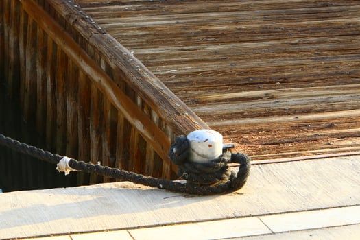 Berth on the seashore for mooring boats and yachts. photo