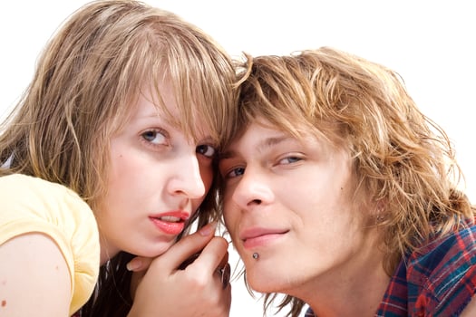 Portrait of smiling young beauty couple 5 photo