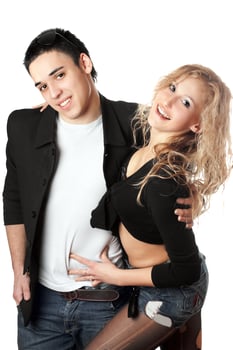 Portrait of cheerful young couple photo