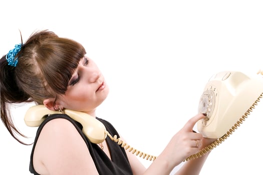 The mad housewife with phone. funny picture 4 photo