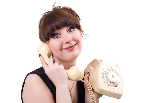 The mad housewife with phone. funny picture 6 photo
