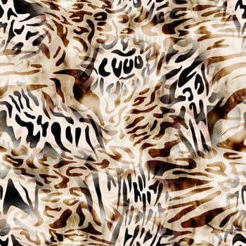 Seamless leopard and zebra texture, hand draw animal print, animal texture, African wild pattern. photo