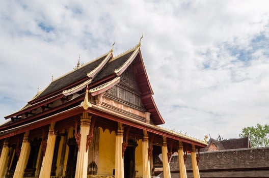 Antique Temple of Wat Sisaket Monastery at Vientiane Capital City of Laos photo