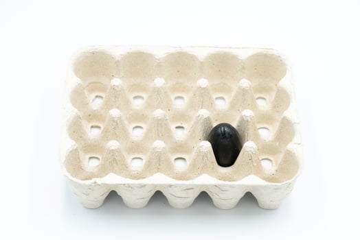 Eggs in a paper tray, Easter photo