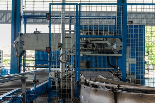 Pallet Handling Machine in the industry. photo