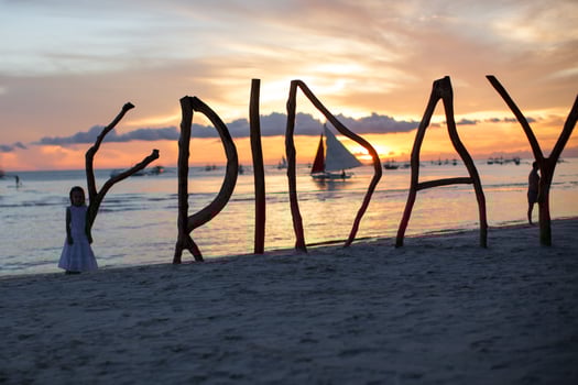 Scenic beach view photo